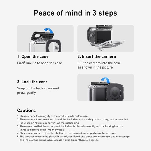 TELESIN Waterproof Case for DJI Osmo Action 6 - Image 10