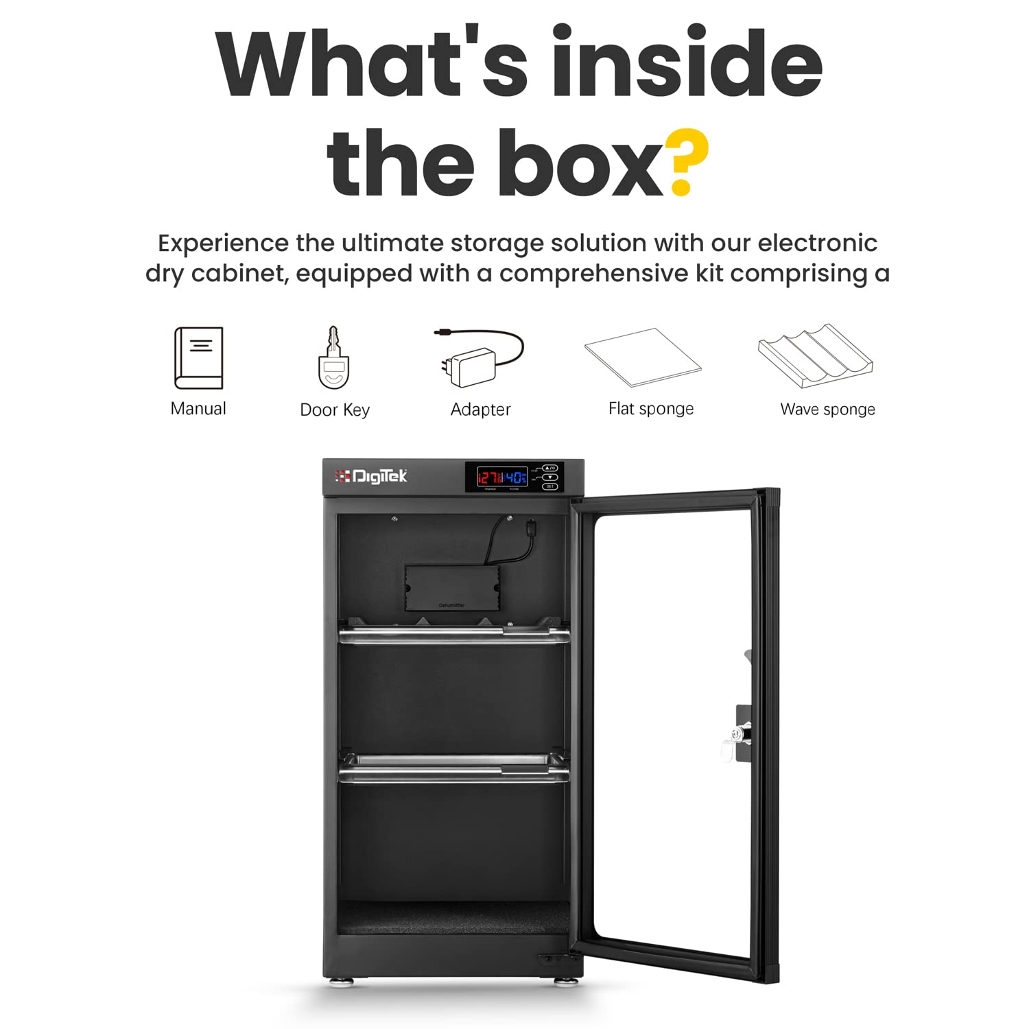 DigiTek ( AD-55S) 55 Liters Capacity Digital Display Dry Cabinet - Image 3
