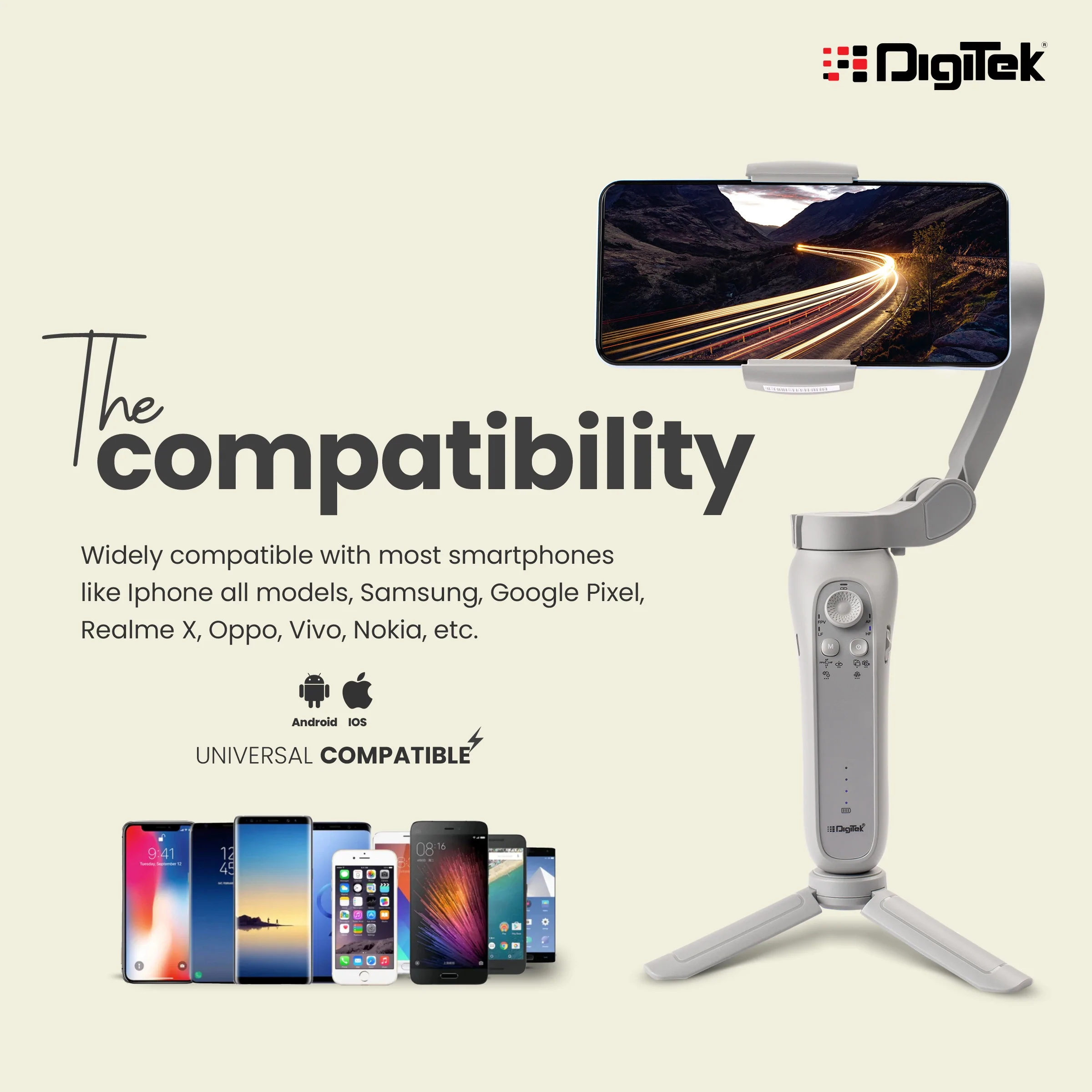 Digitek DSG 007F 3 Axis Handheld Steady Gimbal - Image 5