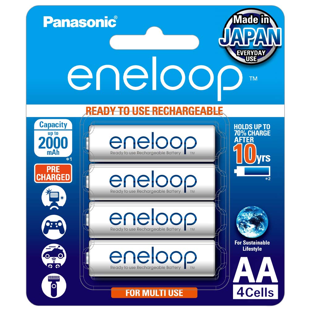 Panasonic eneloop AA Ni-MH Rechargeable Battery with 2000 mAh Capacity