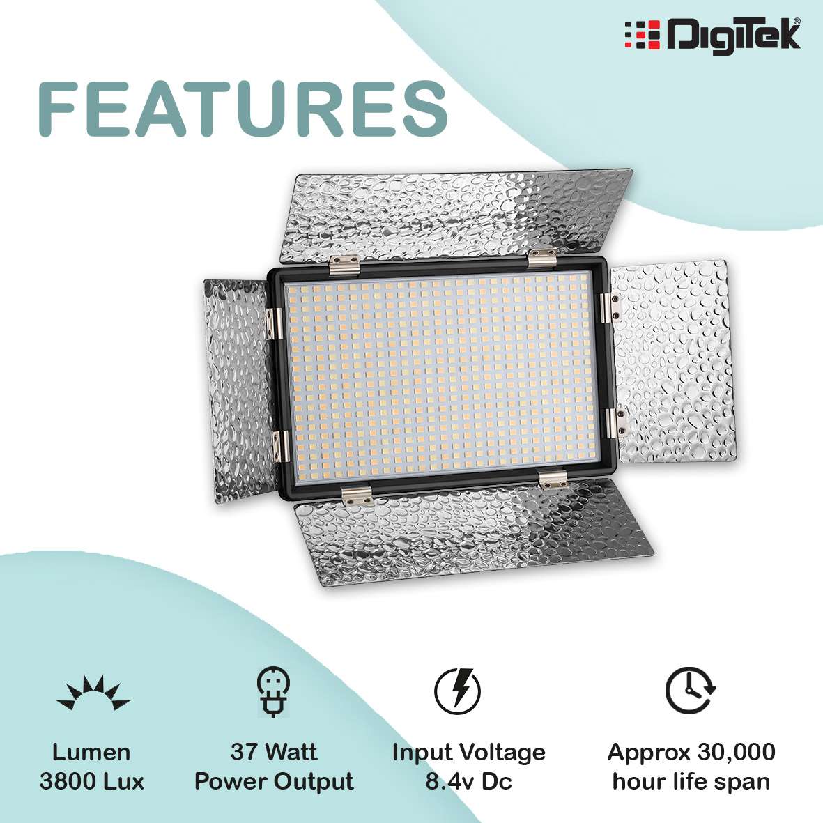 Digitek LED Professional Video Light(LED D520B Combo) - Image 4