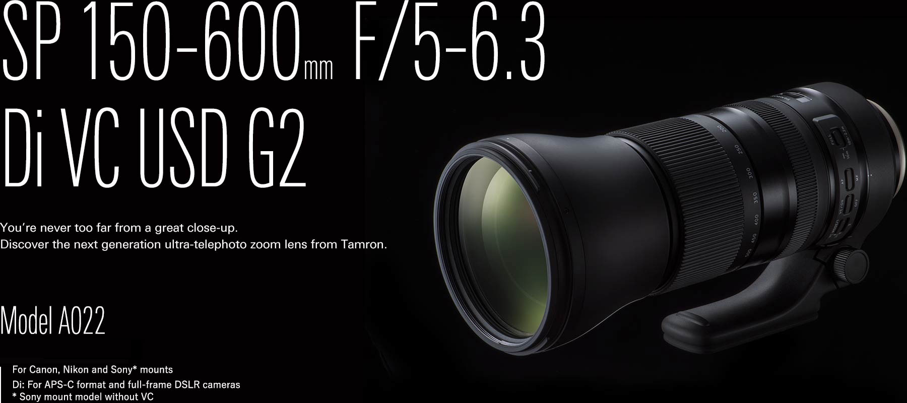 Tamron Sp 150-600mmf/56.3 Di VCUSD G2 Lens (A022) - Image 2