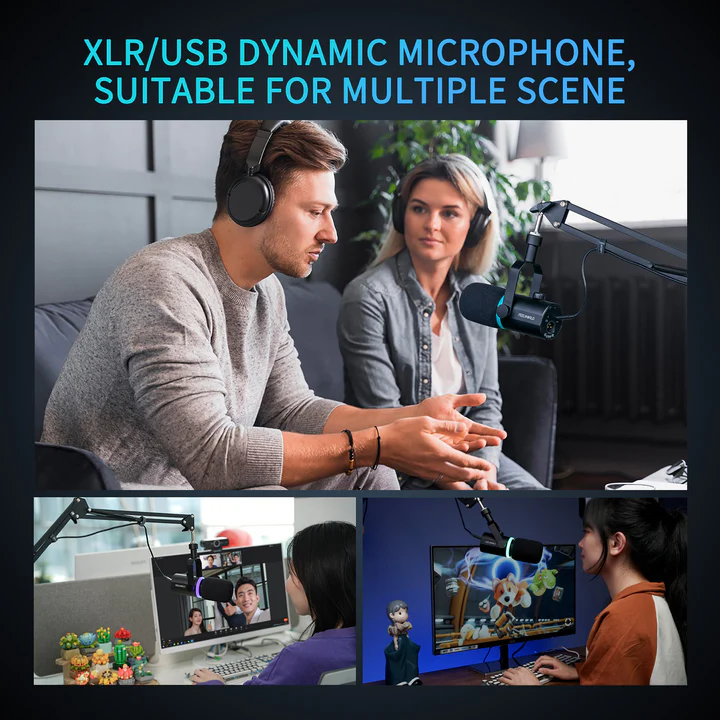 FEELWORLD PM1 XLR USB Dynamic Microphone - Image 10