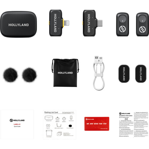 Hollyland LARK A1 Combo 2-Person Wireless Microphone with USB-C and Lightning - Image 2