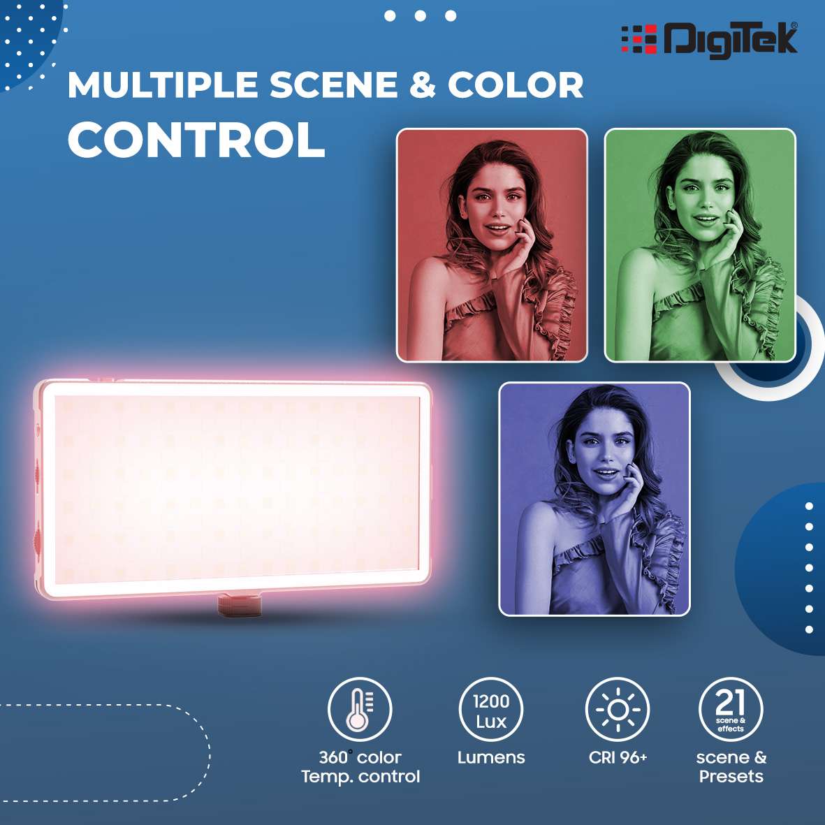 Digitek (LED-D135 ML RGB) Portable Professional RGB LED - Image 3