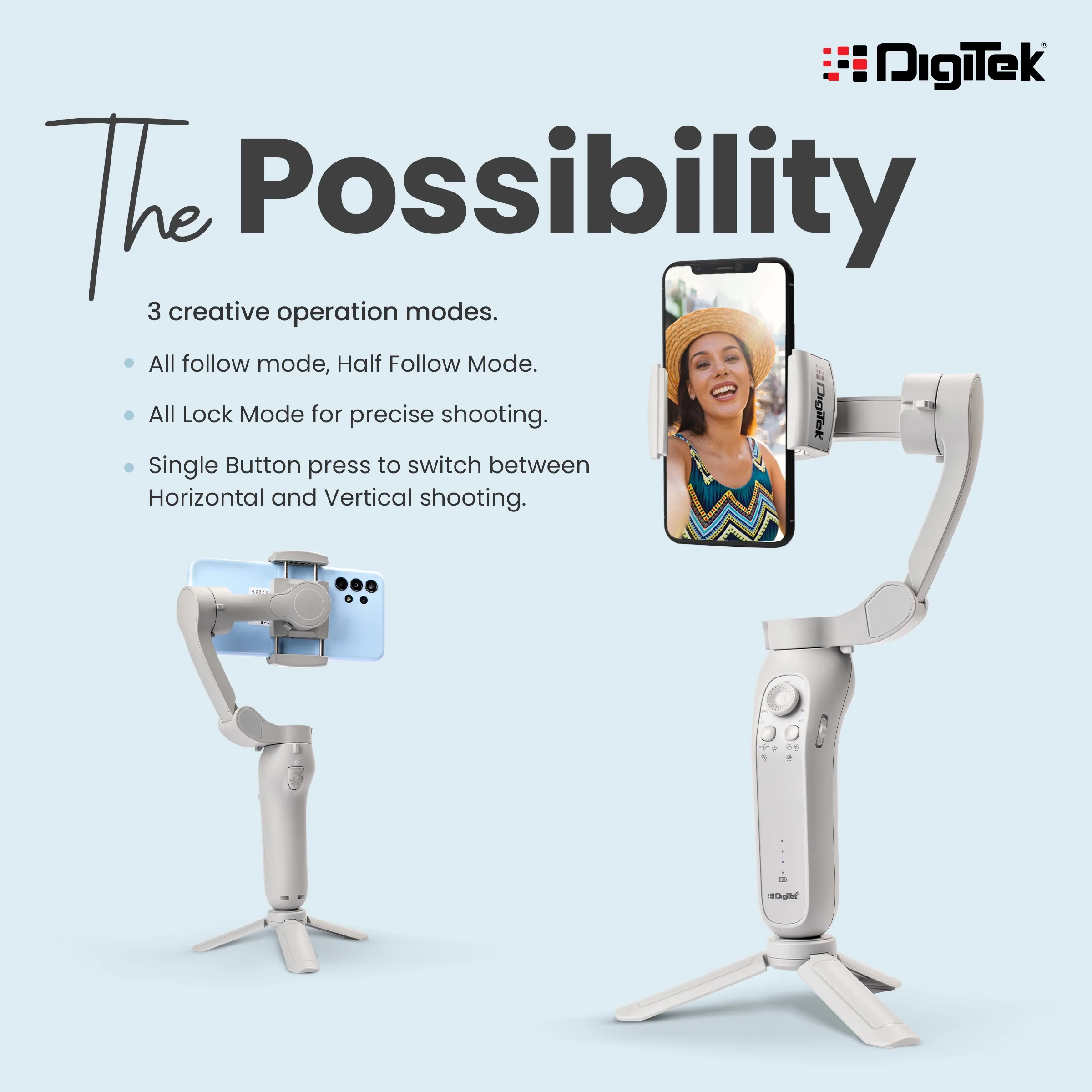 Digitek DSG 007F 3 Axis Handheld Steady Gimbal - Image 2