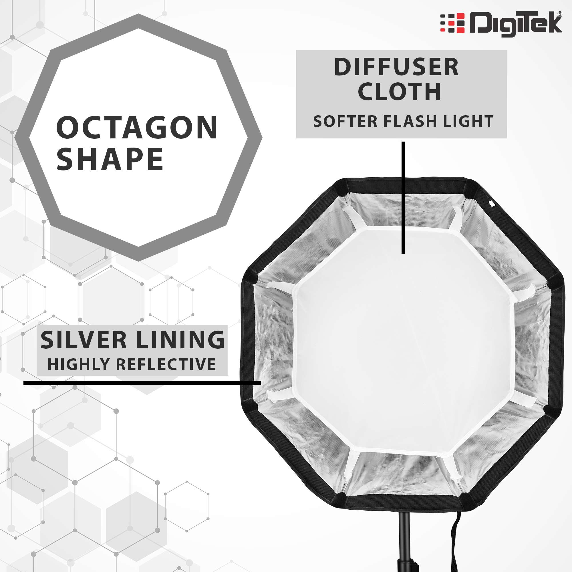DigiTek®(DSBH-065) (65cm) Lightweight & Portable Soft Box Comes with S2 Type Bra - Image 4