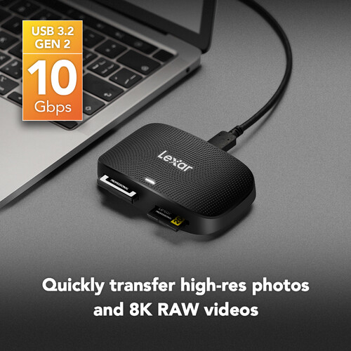 Lexar Professional CFexpress Type B/SD USB 3.2 Gen 2 Card Reader - Image 2