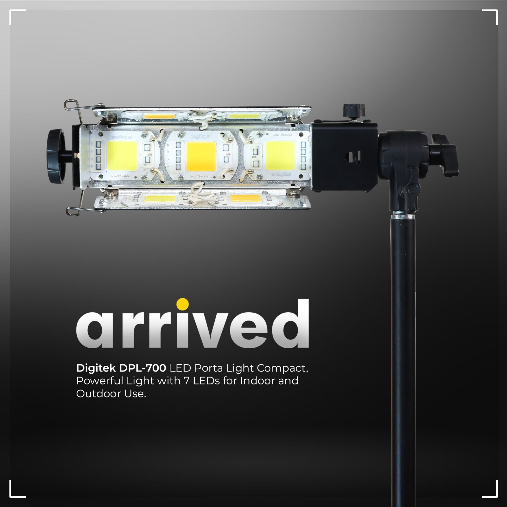 Digitek (DPL 700) Porta Light with 7 COB LED Warm White Light for Low Power Consumption for Camera Lighting in Photography & Video Shoot - Image 2