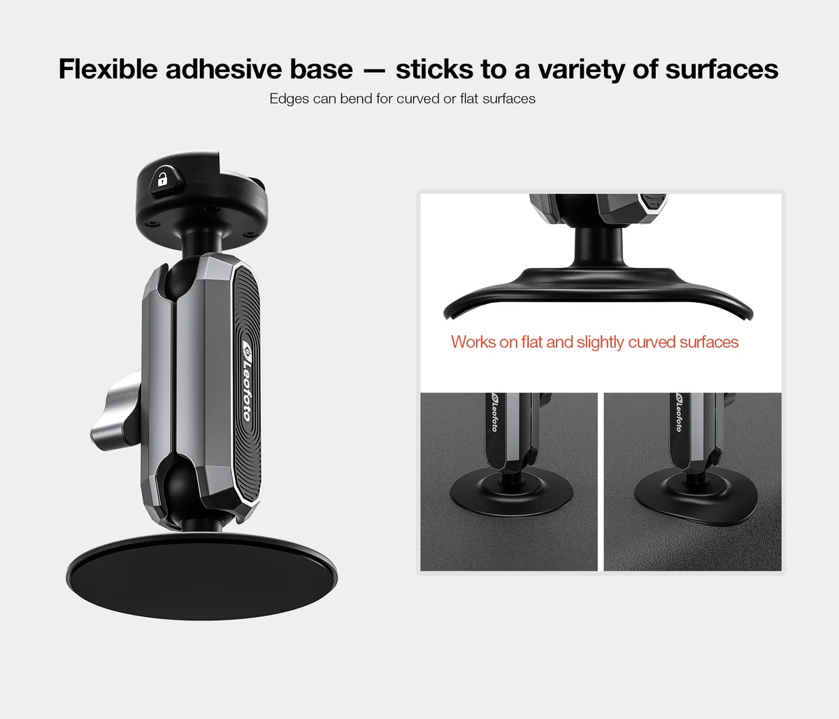 Leofoto LAC-03 Adhesive Sports Camera Mount - Image 3