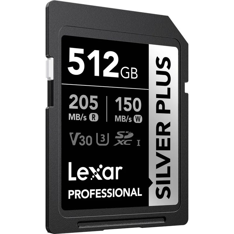 Lexar 512GB Professional SILVER PLUS UHS-I V30 U3 SDXC Memory Card - Image 5