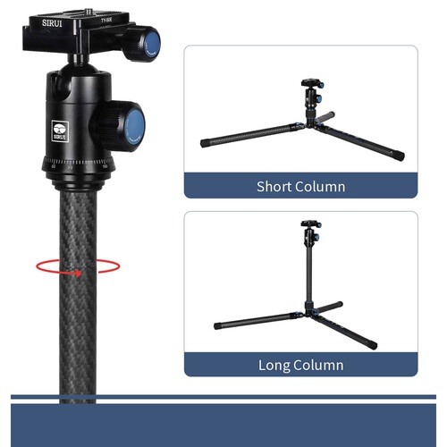 Sirui AT-125+E-10 Carbon Fiber Traveler Tripod with E-10 Ball Head - Image 4