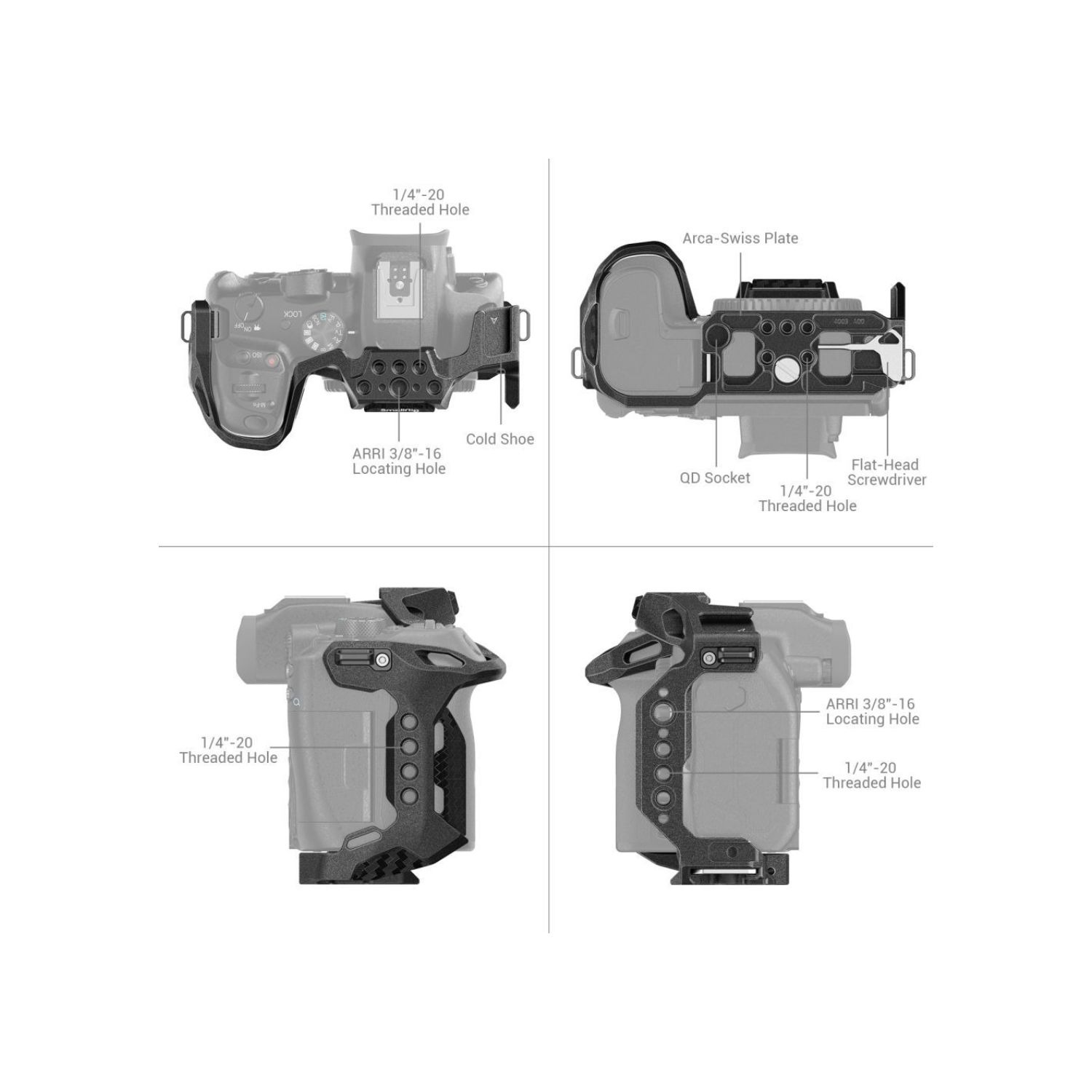 SmallRig 4003 Black Mamba Cage for Canon R7 - Image 4