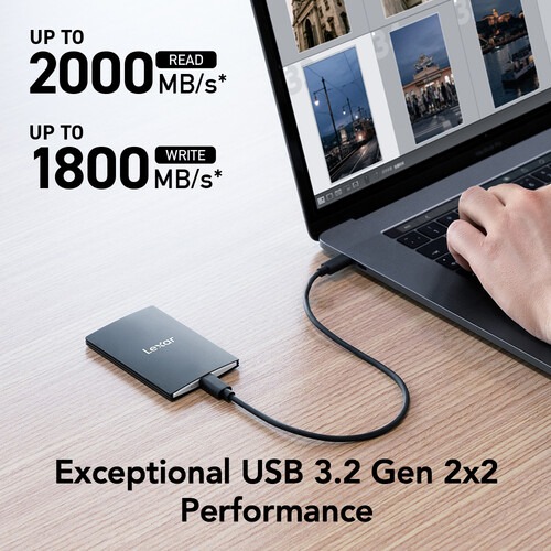 Lexar 4TB SL500 USB 3.2 Gen 2x2 Portable SSD - Image 2