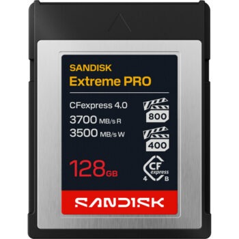 SanDisk 128GB Extreme PRO CFexpress 4.0 Type B Memory Card