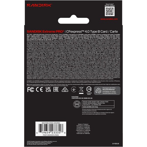 SanDisk 256GB Extreme PRO CFexpress 4.0 Type B Memory Card - Image 5